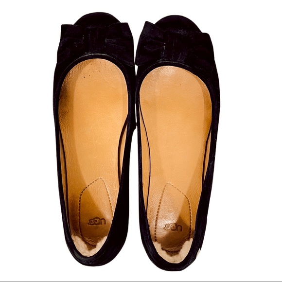 UGG Round Toe Bow Suede Flats 🎀 - Picture 3 of 5